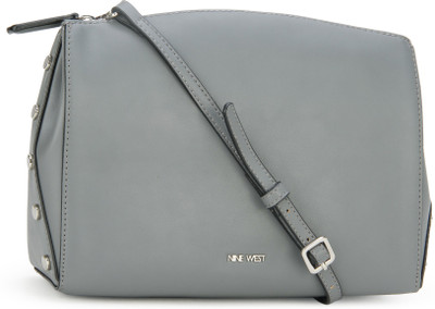 

Nine West Women Casual Grey Leatherette Sling Bag