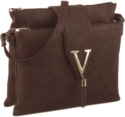 

Voaka Women Casual Brown PU Sling Bag