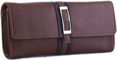 Voaka Women Casual Brown PU Clutch