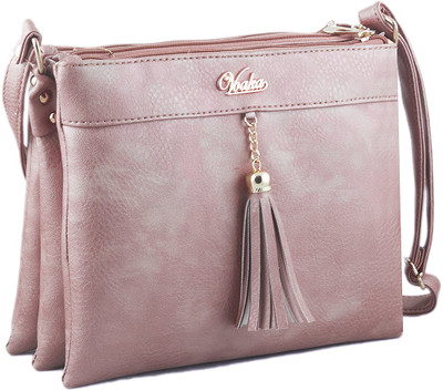 

Voaka Women Casual Pink PU Sling Bag