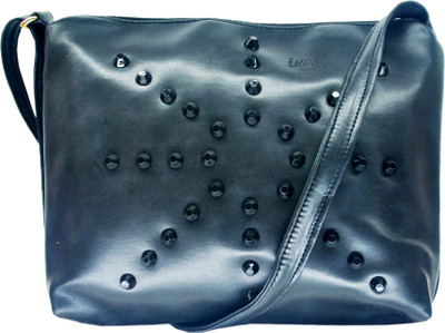 

Netboys Girls Casual Black PU Sling Bag