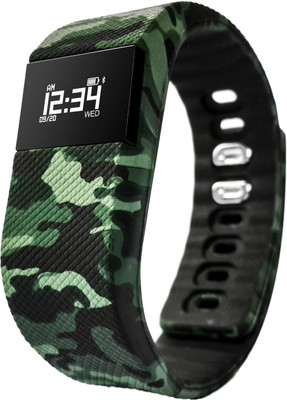 

fbandz ™ Mil64 Fitness Band Bluetooth Smart Watch Veryfit 2.0 App For IOS Android(Green Strap Regular)