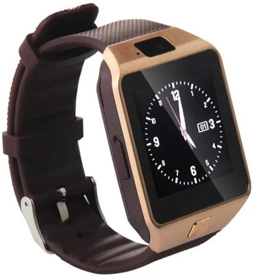 

SYL Presenting Bluetooth Smartwatch with Sim- Card Support Compatible Gold Smartwatch(Brown Strap Free Size)