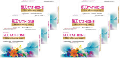 

biotrex Glutathione Skin Whitening Soap - Pack of 6(450 g, Pack of 6)