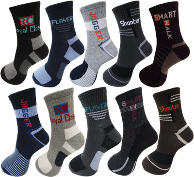 RC. ROYAL CLASS Men Self Design Ankle Length(Pack of 10)