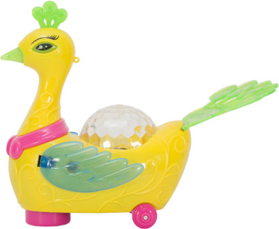 

Aaryan Enterprise Yellow Happy Peacock With Lights and Sound - 12 cm(Yellow)