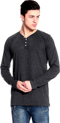 

Lemon & Vodka Solid Men's Henley Grey T-Shirt