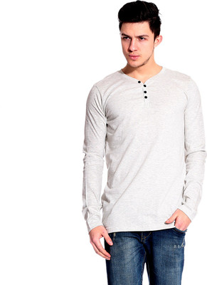 

Lemon & Vodka Solid Men's Henley Grey T-Shirt