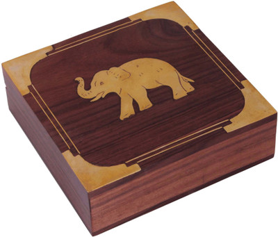 

Craft Art India Beautiful With Outstanding Carving Work With Locking System Jewellery Vanity Box(Brown)
