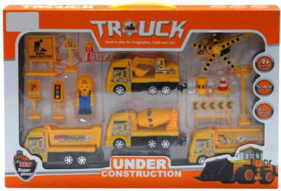 

Delia Construction Trucks(Yellow, Black), Black;yellow