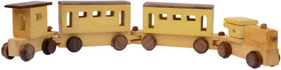 

M J Style Wooden Train Showpiece(Wooden Brown)