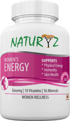 

NATURYZ Women's Energy Multivitamin with Ginseng Extract and Multiminerals - 60 Capsules(60)