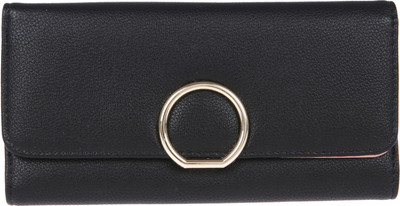 

Fur Jaden Women Black Artificial Leather Wallet(8 Card Slots)