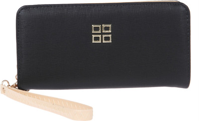 

Fur Jaden Women Black Artificial Leather Wallet(8 Card Slots)