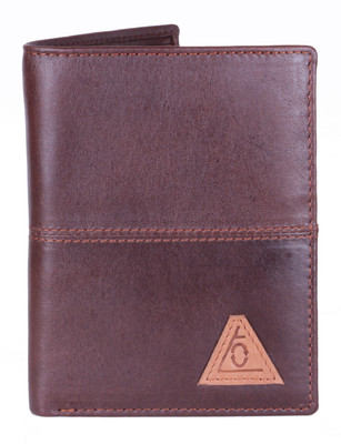 La Cuero Men Brown Genuine Leather Wallet(11 Card Slots)