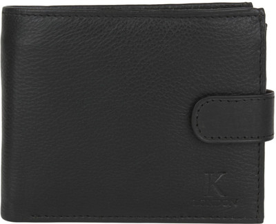 

K London Men Black Artificial Leather Wallet(4 Card Slots)