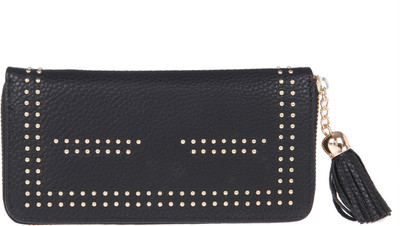 

Fur Jaden Women Black Artificial Leather Wallet(8 Card Slots)