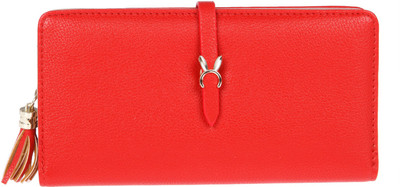 

Fur Jaden Women Evening/Party Red Artificial Leather Wallet(8 Card Slots)