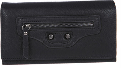 

Fur Jaden Women Casual Black Artificial Leather Wallet(6 Card Slots)