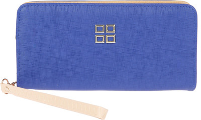 Fur Jaden Women Blue Artificial Leather Wallet(8 Card Slots)