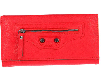 

Fur Jaden Women Casual Red Artificial Leather Wallet(8 Card Slots)