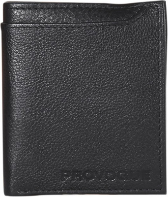 

Provogue Men Black Genuine Leather Wallet(4 Card Slots)
