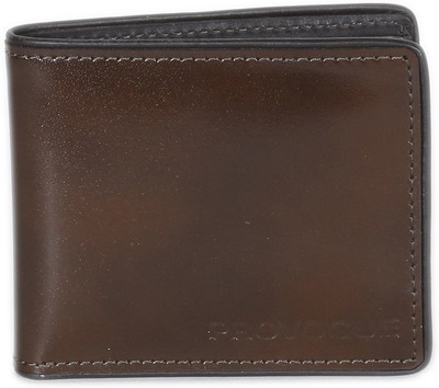 

Provogue Men Formal Brown Genuine Leather Wallet(8 Card Slots)