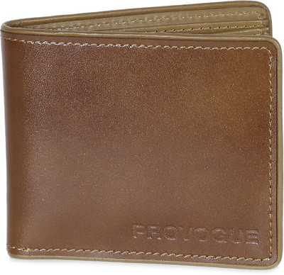 

Provogue Men Tan Genuine Leather Wallet(8 Card Slots)