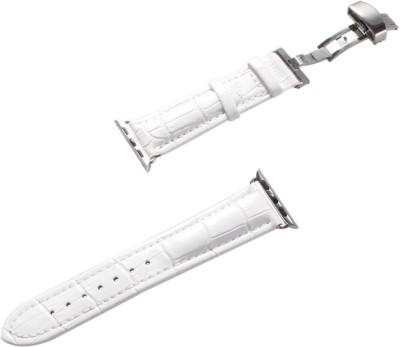 Lention mm 38 mm Leather Watch Strap(White)   Watches  (Lention)