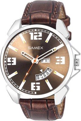 SAMEX STYLISH BRANDED LATEST BROWN DAY DATE FORMAL BIG DIAL LEATHER STRAP FASTRAC BIG DIWALI SALE Watch  - For Men   Watches  (SAMEX)