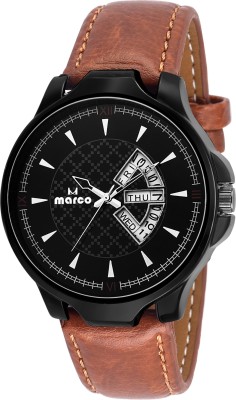 MARCO DAY N DATE MR-GR3057-BLK-BRW Watch  - For Men   Watches  (Marco)