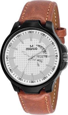 MARCO DAY N DATE MR-GR3054-WHT-BRW Watch  - For Men   Watches  (Marco)