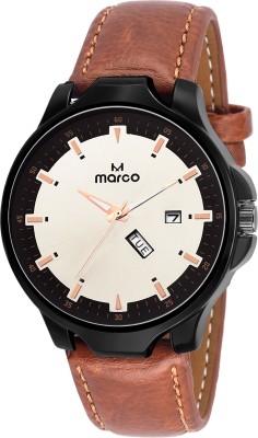 MARCO DAY N DATE MR-GR3055-WHT-BRW Watch  - For Men   Watches  (Marco)