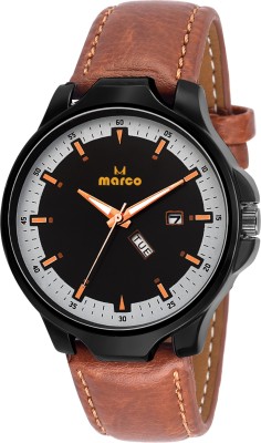 MARCO DAY N DATE MR-GR3050-BLK-BRW Watch  - For Men   Watches  (Marco)
