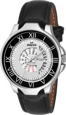 MARCO DAY N DATE MR-GR3045-WHT-BLK Watch  - For Men   Watches  (Marco)
