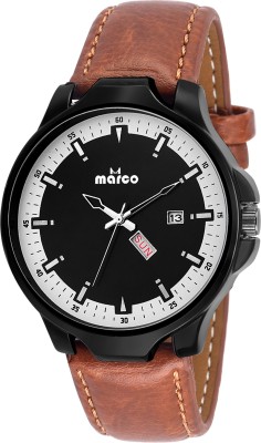 MARCO DAY N DATE MR-GR3052-BLK-BRW Watch  - For Men   Watches  (Marco)