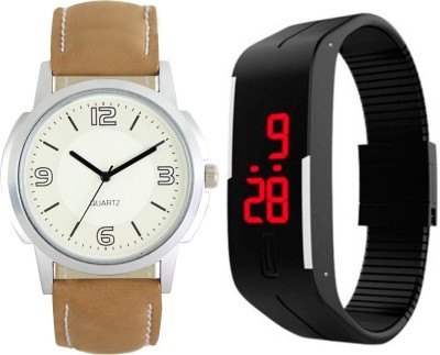 Shivam Retail SR-L0016 Stylish With Digital Hand Band Combo Also For Men's Watch  - For Boys   Watches  (Shivam Retail)