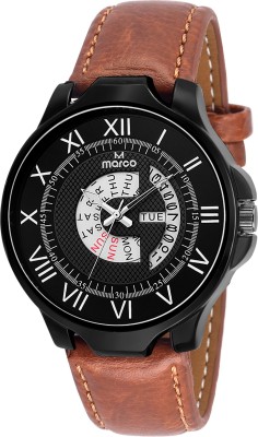 MARCO DAY N DATE MR-GR3060-BLK-BRW Watch  - For Men   Watches  (Marco)