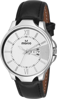 MARCO DAY N DATE MR-GR3040-WHT-BLK Watch  - For Men   Watches  (Marco)