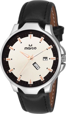 MARCO DAY N DATE MR-GR3039-WHT-BLK Watch  - For Men   Watches  (Marco)