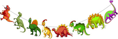 

PARTY PROPZ STRING BANNER PACK OF 1/DINOSAUR PARTY DECORATION/DINOSAUR PARTY SUPPLIES/DINOSAUR PARTY ACCESSORIES Banner(7 ft, Pack of 1)