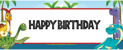 

PARTY PROPZ BANNER 5FT-2FT PACK OF 1/DINOSAUR PARTY DECORATION/DINOSAUR PARTY SUPPLIES/DINOSAUR PARTY ACCESSORIES Banner(5 ft, Pack of 1)