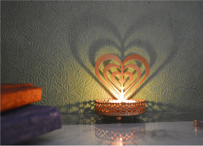 

eCraftIndia Iron Tealight Holder(Gold, Pack of 1)