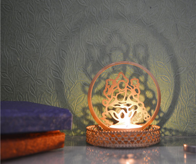

eCraftIndia Iron Tealight Holder(Gold, Pack of 1)