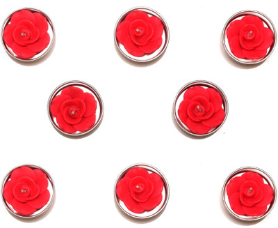 

Virgo Creations Rose small red 8 Candle(Red, Pack of 8)