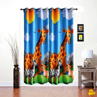 ShopyBucket Cartoon Printed_4 Curtain Fabric(Multicolor, 2.13 m)