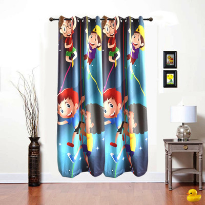 ShopyBucket Cartoon Printed_6 Curtain Fabric(Multicolor, 2.13 m)