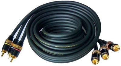 Oxza 12Ft 3 RCA Audio Video Cable(Compatible with HDTV, Camcorder, DVD, Blu-Ray, TV, Set Top Box, Black)