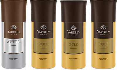 

Yardley 1 Arthur and 3 Gold Deo Combo Pack of 4 Deodorant Spray - For Men(150 ml, Pack of 4)