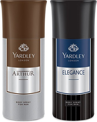 

Yardley 1 Arthur and 1 Elegance Deo Combo Pack of 2 Deodorant Spray - For Men(150 ml, Pack of 2)